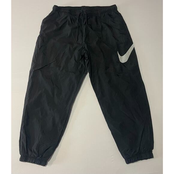 Nike Pants - Nike Women’s XL Sportswear Essential Mid-Rise Jogger Pants Black Windbreaker Log
